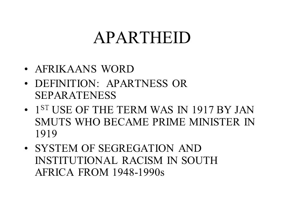 Apartheid Questions and Answers
